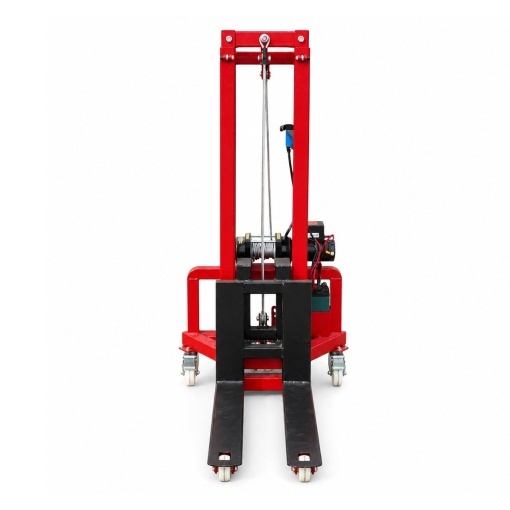 Transpalet manual 300kg cu ridicare electrica 12V, inaltime maxima 1.6m, telecomanda wireless - Img 4