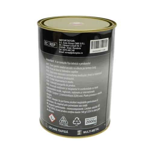 Vopsea email anticoroziva 3 in 1 portocaliu 2107 Amazone 2kg pentru metal, direct pe rugina, pe baza de apa Breckner Germany - Img 4