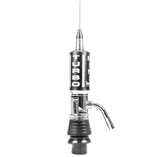 Antena CB LEMM MiniTurbo AT-1002, lungime 110 cm, castig 2dB, 26.5-27.5Mhz, 200W, cablu RG58 4m, fabricata in Italia - Img 2