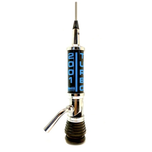 Antena CB LEMM Turbo 2001 Classic AT2001C, lungime 200 cm, castig 6.5dB, 26-28.5MHz, 2000W, montura fixa, cablu RG58 4m, fabricat in Italia - Img 6