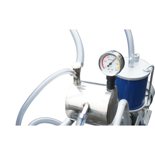 Aparat de muls vaci 1 post 550W, 220V bidon inox 25L, grup de muls cu 4 mansoane, presiune vid 40-50 kPa, pulsatii 64 cpm - Img 7
