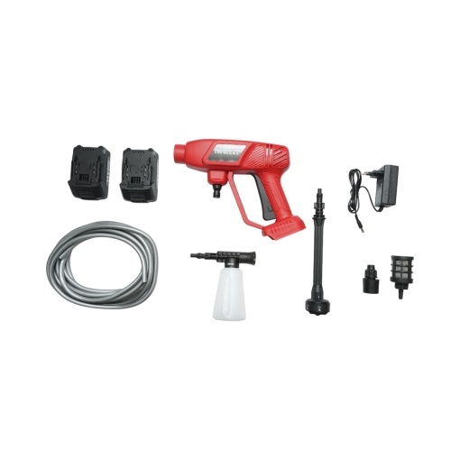 Aparat de spalat cu presiune portabil cu 2 acumulatori 20V, 2Ah Li-ion, 180W, 10 bar, debit 3 L/min, cap rotativ 6 functii, rezervor spuma 400ml - Img 3