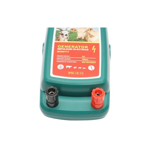 Aparat generator de impulsuri 2 Joule, 20Km pentru gard electric 12V/220V, IP54 Breckner Germany - Img 7