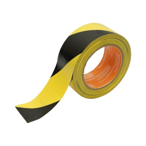 Banda adeziva de avertizare si marcare podea PVC galben-negru 48mm x 33m HighPower - Img 2
