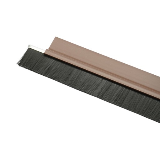 Banda etansare usa autoadeziva cu perie 1m din PVC maro HighPower - Img 4