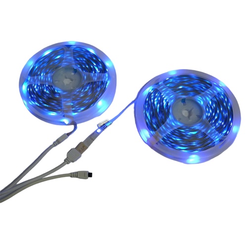 Banda LED smart 2x15m, 24V cu telecomanda, control vocal, bluetooth, aplicatie USB, 30m RGB IP20 Breckner Germany - Img 2