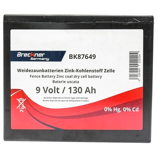 Baterie uscata (nereincarcabila) 9V 130Ah pentru gard electric Breckner Germany - Img 3