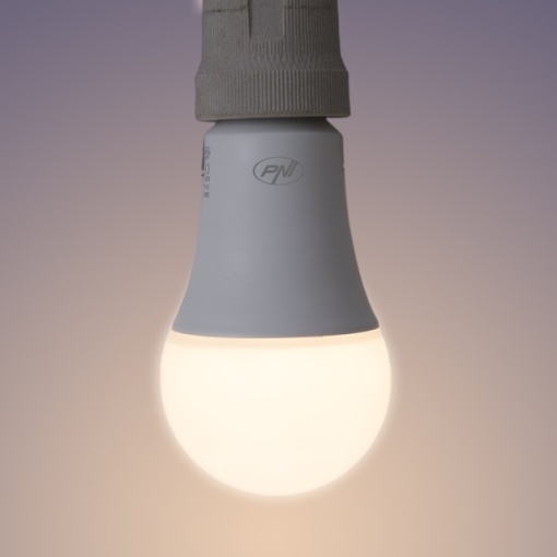 Bec inteligent PNI SmartHome SM9W LED 9w cu lumina reglabila, programabil WiFi compatibil cu Google Home, Alexa - Img 3