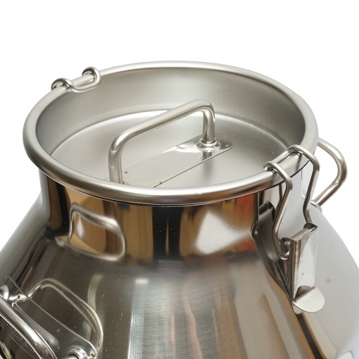 Bidon de inox pentru lapte cu capac 30L aparat de muls vaci Breckner Germany - Img 4
