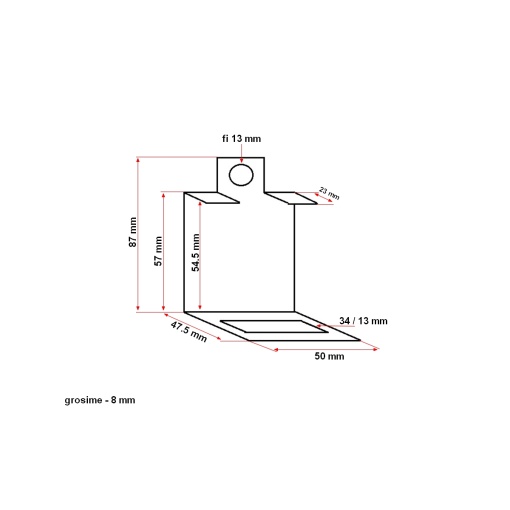 Brida arc simplu 50x8 34x13 - Img 5