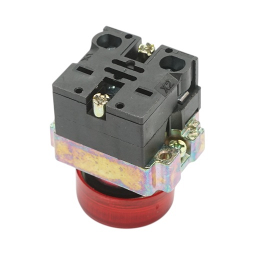 Buton indicator LED rosu 220V LAY5 Breckner Germany - Img 4