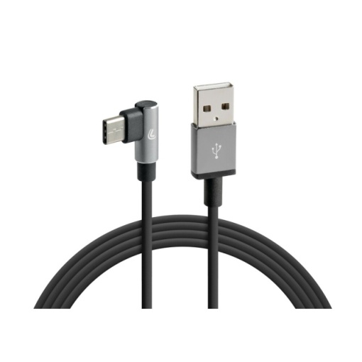 Cablu 90° Usb > Usb Type-C - 200 cm - Negru