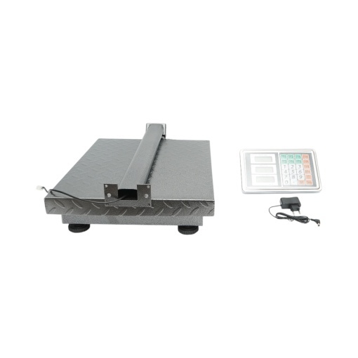 Cantar electronic de podea 350kg tip platforma 500x400mm cu brat pliabil, afisaj LCD Breckner Germany - Img 2