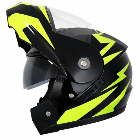 Casca Flip-up TECH L (negru+verde) - Img 3