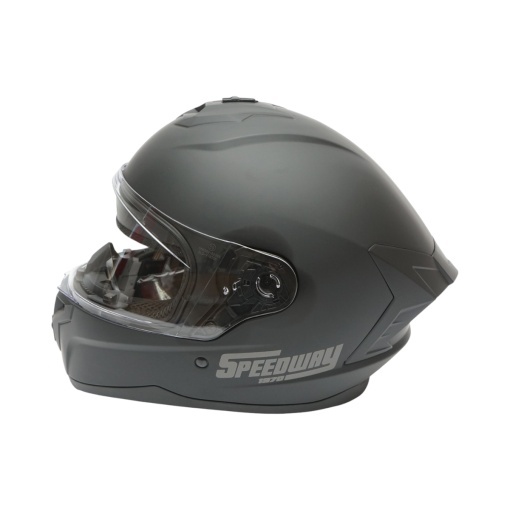 Casca moto integrala neagra cu viziera transparenta, marimea L Grit - Img 3