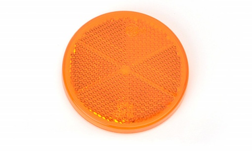 Catadioptru reflectorizant rotund portocaliu fi 61 mm