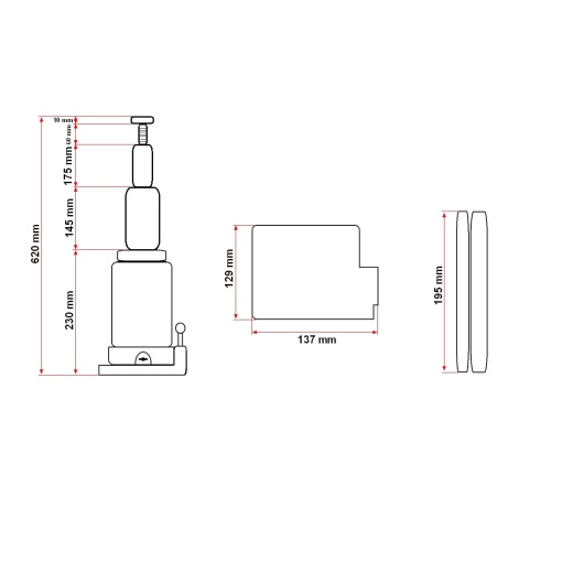 Cric hidraulic cu piston dublu 8 tone 240mm - Img 9