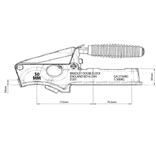 Cupla remorca Bradley din fontă 2750 kg - Img 2