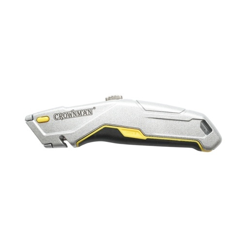 Cutit cutter profesional cu lama otel 19mm SK5 retractabila, corp aluminiu Heavy Duty Crownman - Img 2