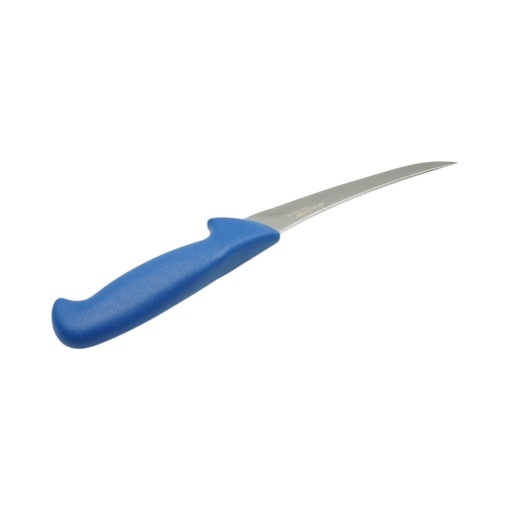 Cutit dezosat curbat profesional 15cm, lama otel 5Cr15MoV, maner Nylon albastru Breckner Germany - Img 5