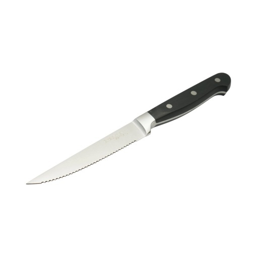 Cutit steak profesional 11cm, lama zimtata otel 5Cr15MoV, maner ABS negru Breckner Germany - Img 2