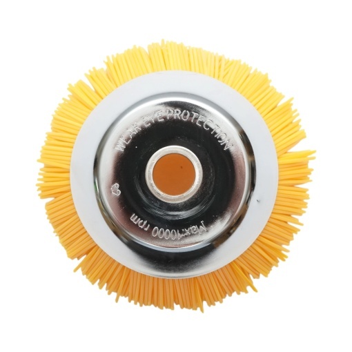 Disc perie nylon motocoasa 200x25.4mm pentru curatare buruieni, rosturi, pavaj Breckner Germany - Img 4