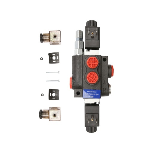 Distribuitor hidraulic P40 electromagnetic cu 1 cale, 24V Breckner Germany - Img 4