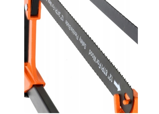 Fierastrau pentru metal cu doua lame de 300 mm, corp din aluminiu, maner cauciucat - Img 2