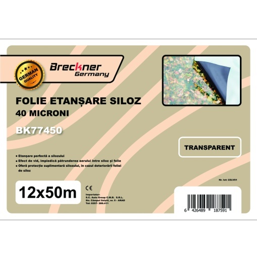 Folie etansare siloz 12x50m 40 microni transparenta Breckner Germany - Img 5