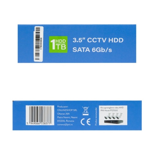 Hard Disk intern PNI SafeHouse 1TB, 3.5&#039;&#039; HDD, CCTV, 64MB, SATA III, 7200 RPM pentru sisteme de supraveghere - Img 5