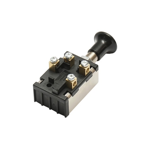 Intrerupator scurt on-off 12V/5A pull switch cu piulita prindere metalica Breckner Germany - Img 4