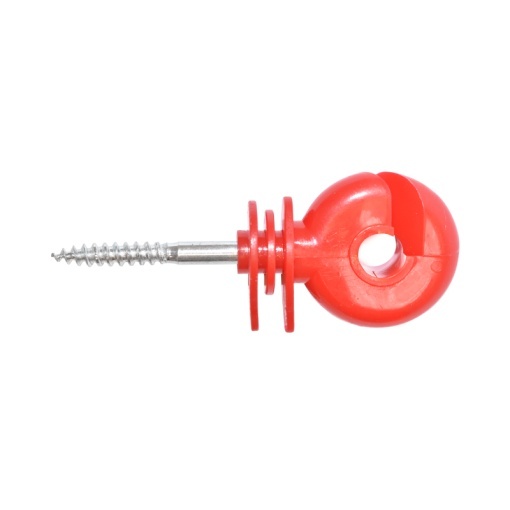 Izolator inelar premium rosu 91x35mm pentru gard electric Breckner Germany - Img 3