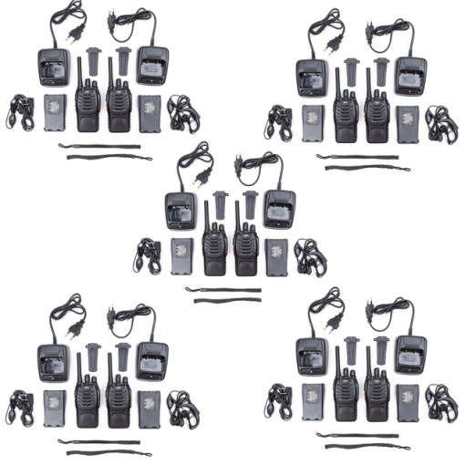 Kit 10 statii radio portabile PNI PMR R40 PRO acumulatori, incarcatoare si casti incluse - Img 2