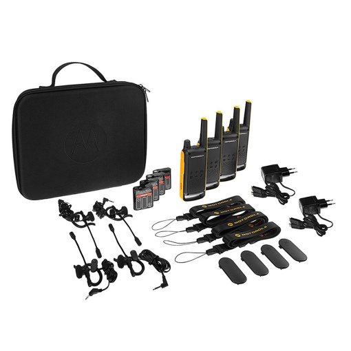 Kit Statie radio PMR portabila Motorola TALKABOUT T82 Extreme Quad set cu 4 buc + Cadou Sticky Pad Cav - Img 4