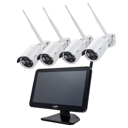 Kit supraveghere video PNI House WiFi650 - 4 camere Full HD Wi-Fi P2P si monitor LCD 12 inch - Img 6