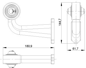 Lampa gabarit LED alb-rosu stanga HORPOL - Img 3