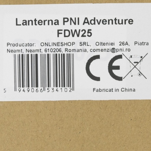 Lanterna PNI Adventure FDW25 cu LED, 800lm, aluminiu, acumulator 3000 mAh, distanta 200 metri - Img 7