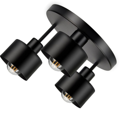 Lustra suspendata ADVITI RAMOS AD-LD-6258BE27M, 3 x E27, maxim 60W, negru - Img 3