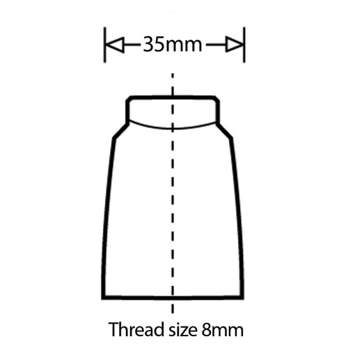 Maner din nailon 179mm, prindere cu filet interior M8 - Img 3