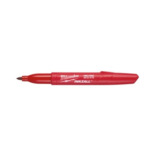 Marker rosu pentru santier INKZALL™, cu varf fin Milwaukee - Img 2