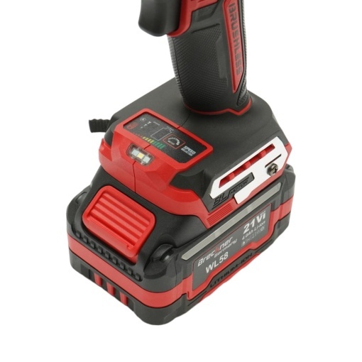Masina de insurubat cu impact 1/2 inch 900W, 2 acumulatori 21V, 4Ah Li-ion, LED, Brushless, 1100Nm, 0-1400/1900/2400rpm Breckner Germany - Img 12