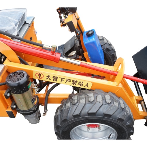 Mini incarcator frontal electric cu 3 roti, 2 motoare 1800W/1300W, baterie 48V/52Ah, capacitate ridicare 200kg, cupa 900x450x370mm - Img 14