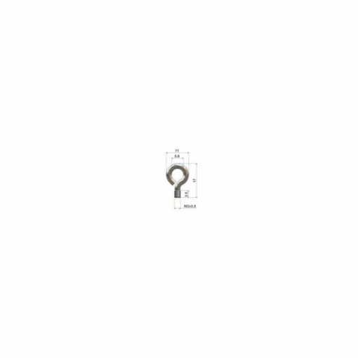 Ochi de nichel pentru capac de sina perdea 25 buc - M3x3,5 - Img 3