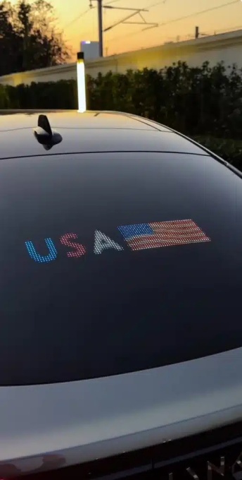 Ochi Display LED Animat Auto, Control prin Aplicație LOY SPACE (iOS &amp; Android), Lipire pe Geam, Ochi, Text și Poze Personalizate și Altele - Img 2