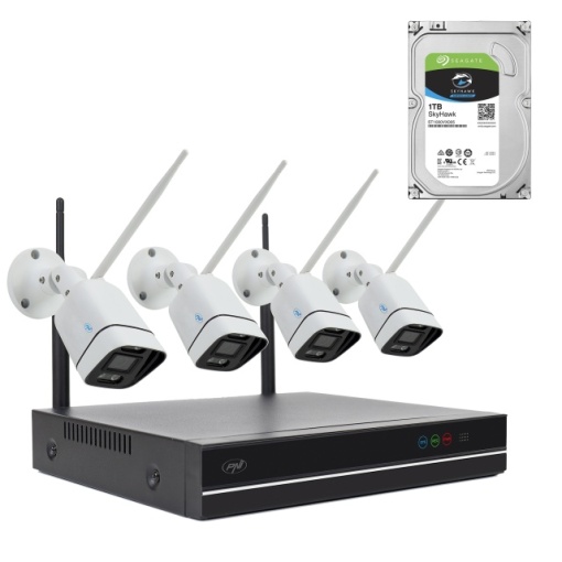 Pachet Kit supraveghere video PNI House WiFi660 NVR si 4 camere wireless, 3MP cu HDD 1tb inclus - Img 2