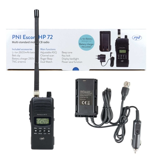 Pachet Statie radio CB PNI Escort HP 72 cu adaptor alimentare 12V-24V si antena exterioara - Img 9