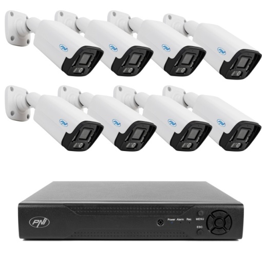 Pachet supraveghere video NVR PNI House IP716 si 8 camere PNI IP125 cu IP, 5MP - Img 2