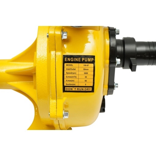 Pompa apa centrifuga autoamorsanta cu fulie dubla 4kW, 2 toli, debit 30 m3/h, adancime aspiratie 5m, inaltime pompare 56m pentru irigatii - Img 12