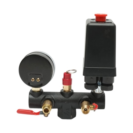 Presostat complet cu manometru 220V, 15A, presiune maxima 12 bar pentru compersor aer DISGM62, DISGM63, DISGM66 - Img 3