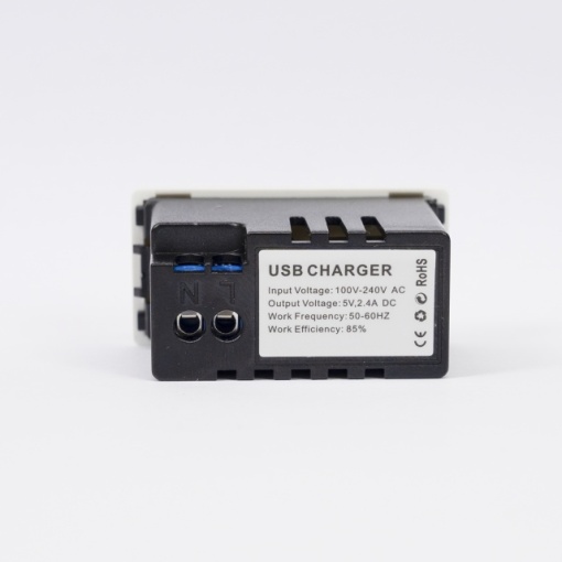 Priza alimentare 2 x USB PNI UB20, 5V 2.4A, max. 12W, modulara, tip F 1/2, montaj incastrat - Img 4